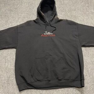 Vtg Black Embroidered Hoodie "Ewww People"